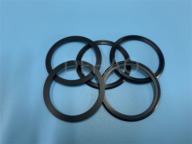 Черное кольцо дефлектора сополимера винилацеталя POM сползая уплотнение шайбы прокладки между фланцами рукава